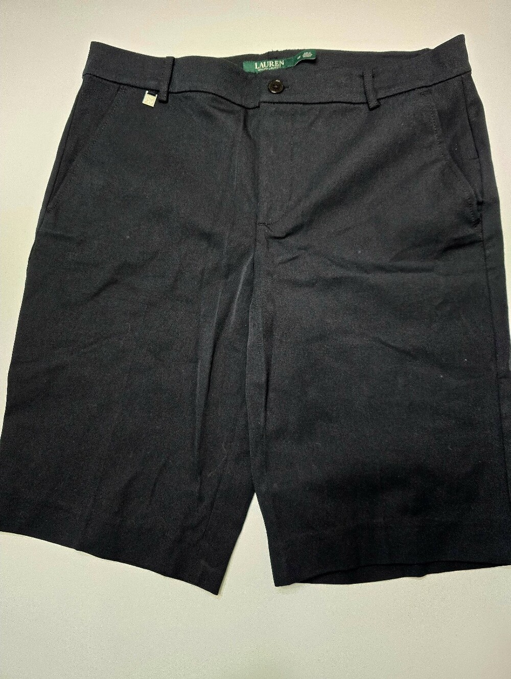 Lauren Ralph Lauren Black Cotton Blend Shorts Size 10
